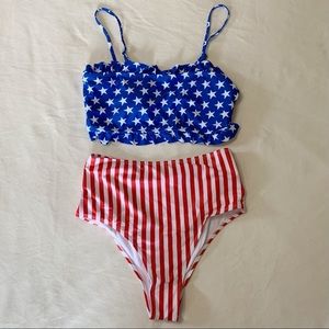 NWOT USA high waisted bikini set